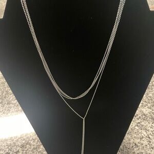 Elegant Silver Layered Necklace